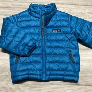 Used Patagonia Blue puffy Jacket, 2T